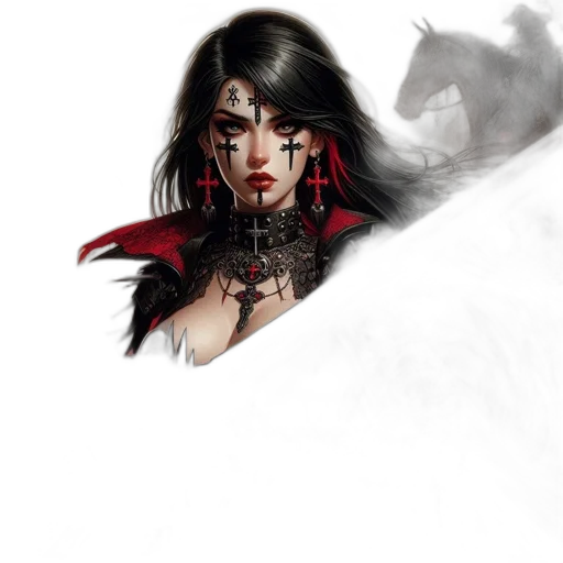 face, fantasy art, concept art, comic book art transparent PNG cut-out