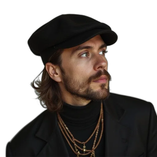 hat, jacket, face, crown transparent PNG cut-out