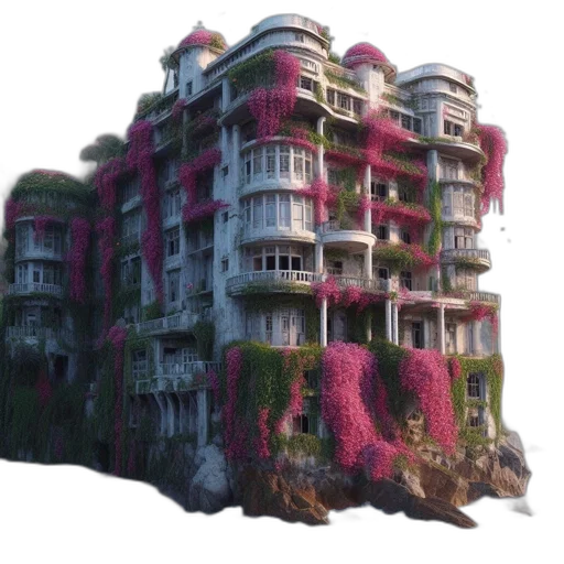 building, 3d render, concept art, photorealistic transparent PNG cut-out