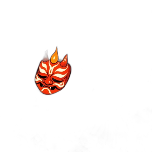 mask, dragon, crown, staff transparent PNG cut-out