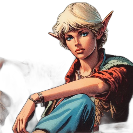 fantasy art, concept art, comic book art, pixel art transparent PNG cut-out