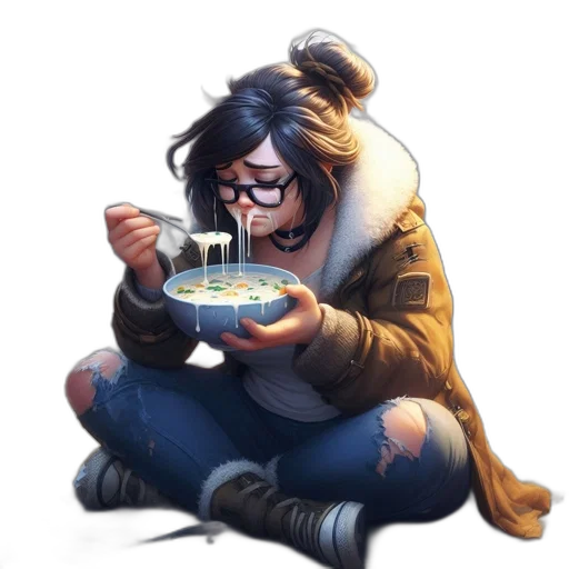 food, jacket, concept art, comic book art transparent PNG cut-out