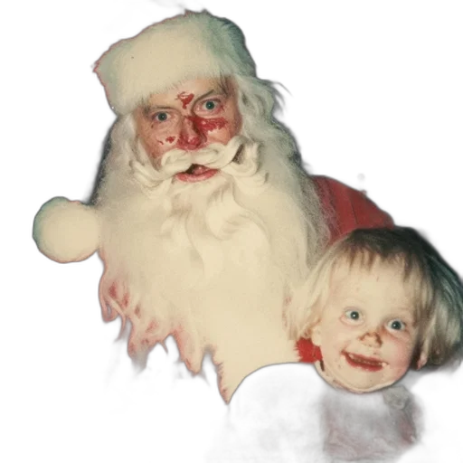 face, photorealistic, 3d render, santa transparent PNG cut-out