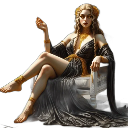 dress, fantasy art, concept art, comic book art transparent PNG cut-out