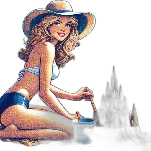 comic book art, concept art, fantasy art, cartoon transparent PNG cut-out