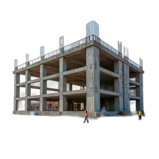 building, 3d render, concept art, photorealistic transparent PNG cut-out