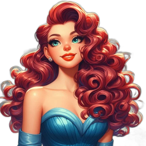 dress, crown, face, hair transparent PNG cut-out