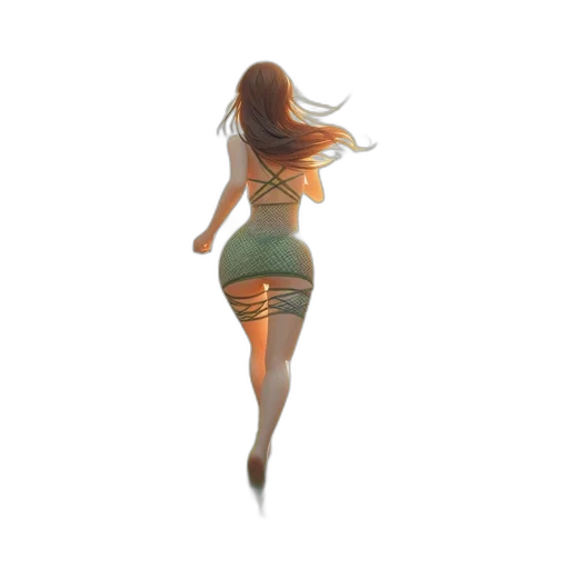 dress, hair, shoes, creature transparent PNG cut-out