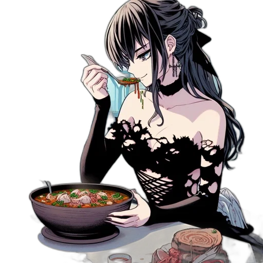 food, dress, jewelry, anime transparent PNG cut-out