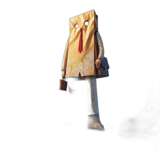 jacket, robot, mask, staff transparent PNG cut-out