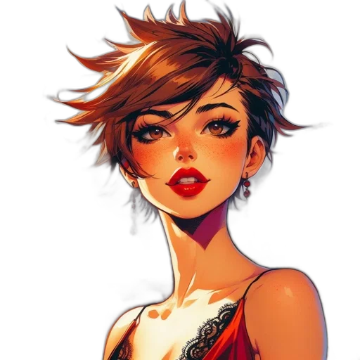face, dress, staff, jewelry transparent PNG cut-out