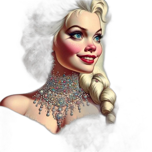 jewelry, face, fantasy art, concept art transparent PNG cut-out