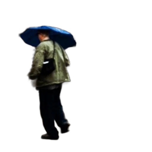 umbrella, jacket, hat, staff transparent PNG cut-out