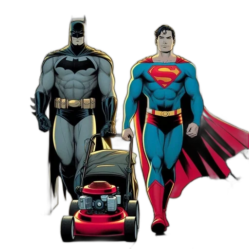 comic book art, concept art, cartoon, batman transparent PNG cut-out