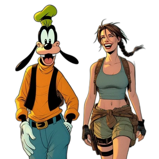 concept art, comic book art, cartoon, cyberpunk transparent PNG cut-out