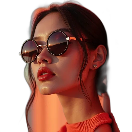 face, jacket, jewelry, dress transparent PNG cut-out