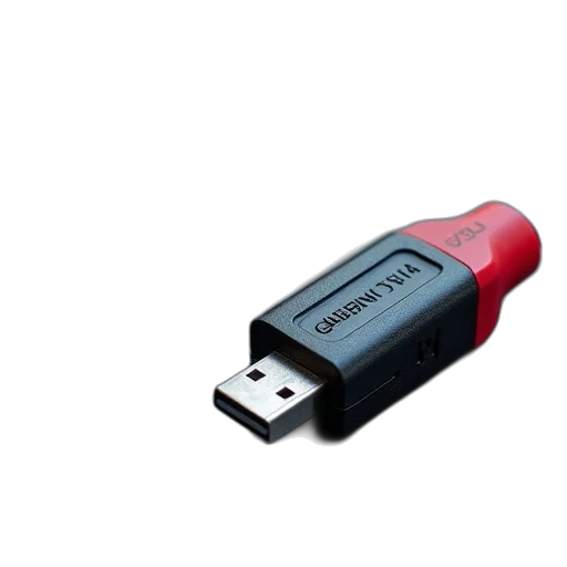 weapon, 3d render, red, usb transparent PNG cut-out