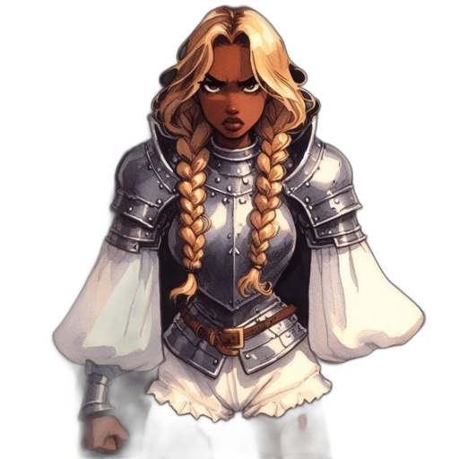 staff, sword, hair, jacket transparent PNG cut-out