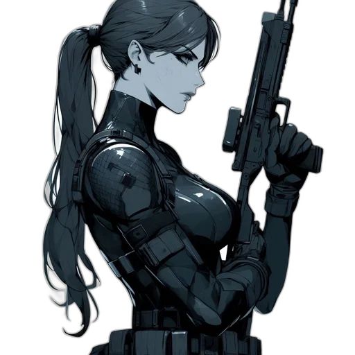 weapon, comic book art, cyberpunk, concept art transparent PNG cut-out