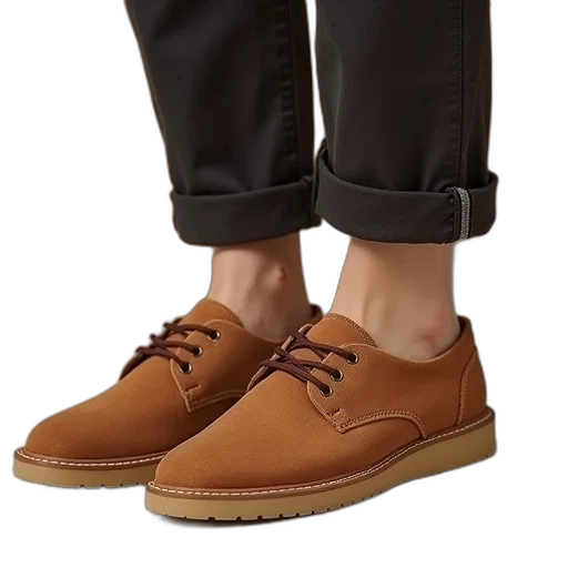 shoes, 3d render, photorealistic, earth tones transparent PNG cut-out