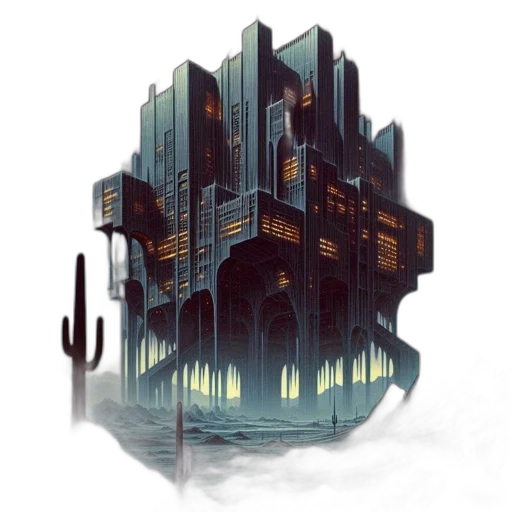 building, robot, furniture, concept art transparent PNG cut-out