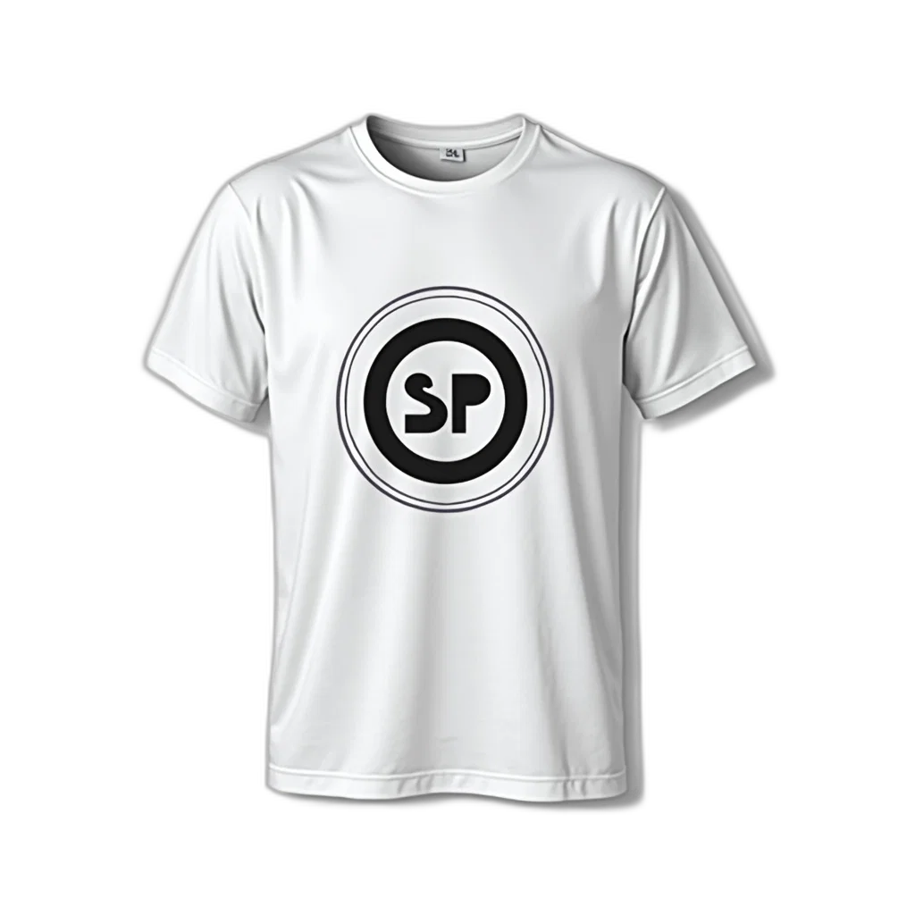 3d render, white, t-shirt, stylized transparent PNG cut-out