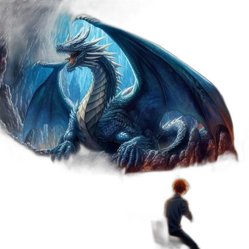 dragon, creature, animal, fantasy art transparent PNG cut-out