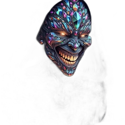 mask, face, creature, jewelry transparent PNG cut-out
