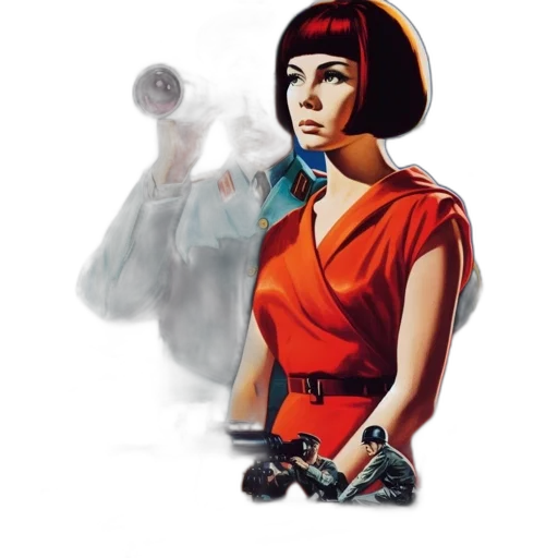 staff, dress, robot, comic book art transparent PNG cut-out