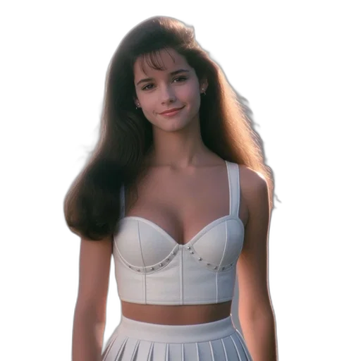 dress, hair, photorealistic, 3d render transparent PNG cut-out