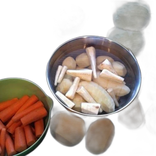 food, bowl, potatoes, soaking transparent PNG cut-out