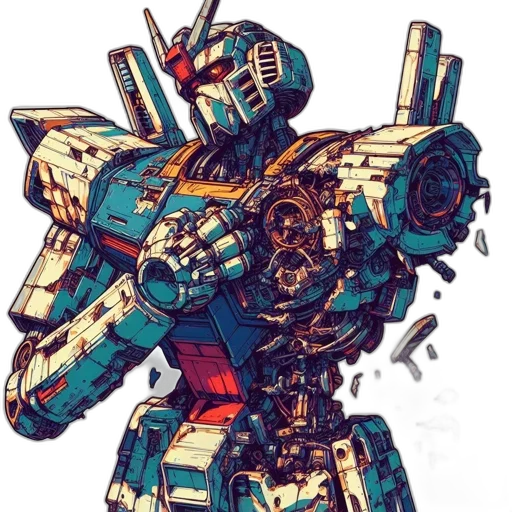 robot, weapon, concept art, comic book art transparent PNG cut-out