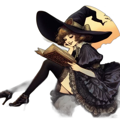 hat, dress, fantasy art, concept art transparent PNG cut-out