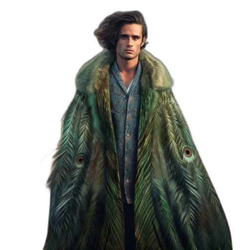jacket, dress, hair, creature transparent PNG cut-out