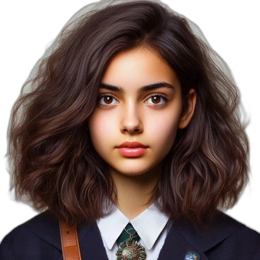 hair, face, crown, jacket transparent PNG cut-out