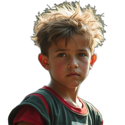 hair, face, weapon, creature transparent PNG cut-out