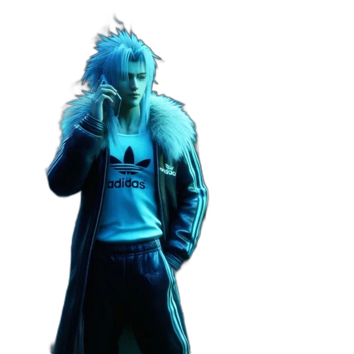 jacket, concept art, cyberpunk, 3d render transparent PNG cut-out