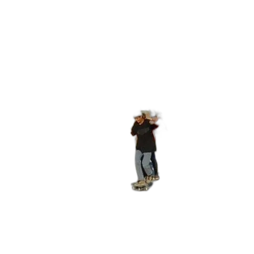 hat, jacket, robot, staff transparent PNG cut-out