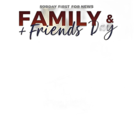 flyer, family, friends, day transparent PNG cut-out