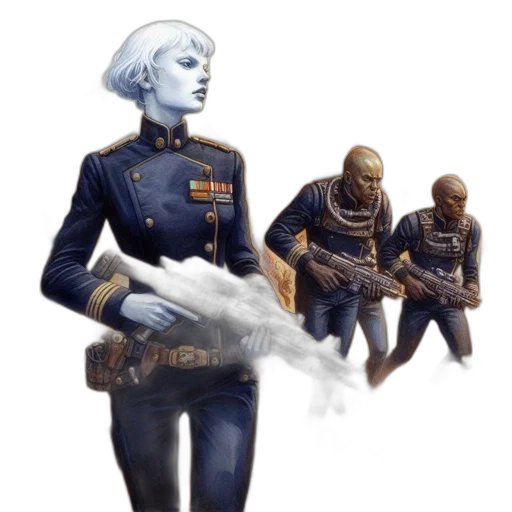 staff, jacket, weapon, robot transparent PNG cut-out