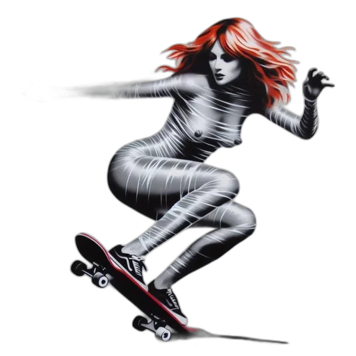hair, comic book art, concept art, fantasy art transparent PNG cut-out