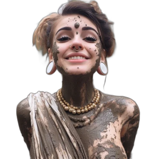 jewelry, face, dress, creature transparent PNG cut-out