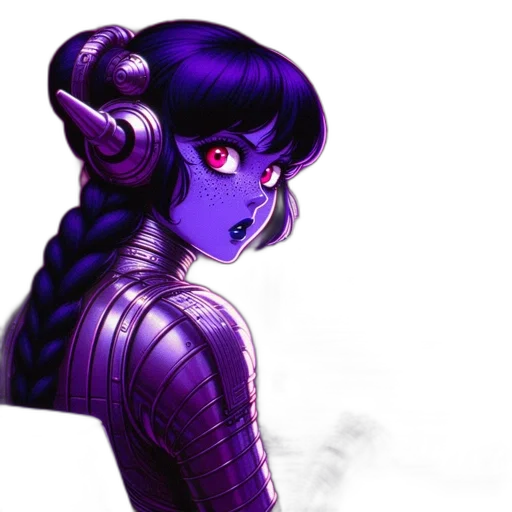 robot, dress, staff, concept art transparent PNG cut-out