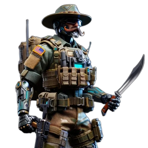 weapon, robot, staff, concept art transparent PNG cut-out