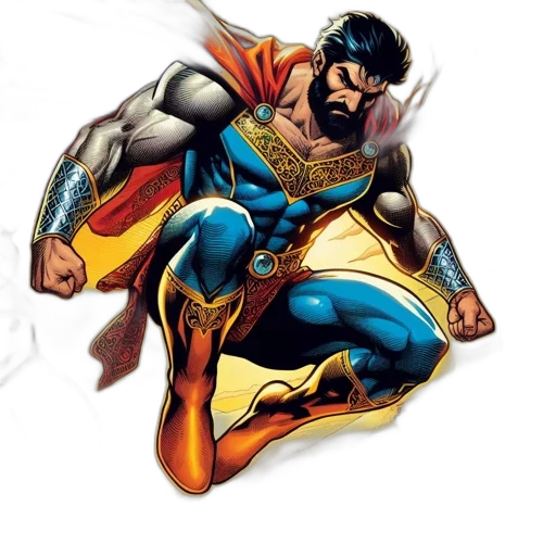 comic book art, concept art, fantasy art, cartoon transparent PNG cut-out