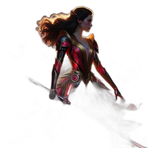 concept art, comic book art, fantasy art, 3d render transparent PNG cut-out