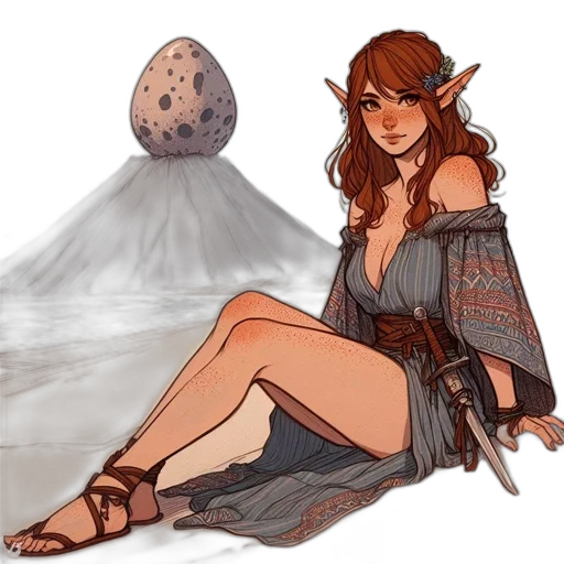 dress, fantasy art, concept art, watercolor transparent PNG cut-out