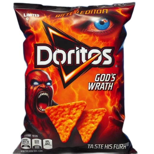 food, vaporwave, fiery, limited transparent PNG cut-out