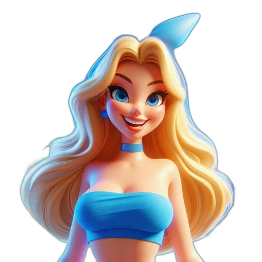 dress, crown, cartoon, 3d render transparent PNG cut-out