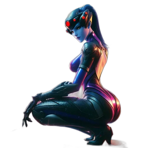 robot, dress, concept art, cyberpunk transparent PNG cut-out
